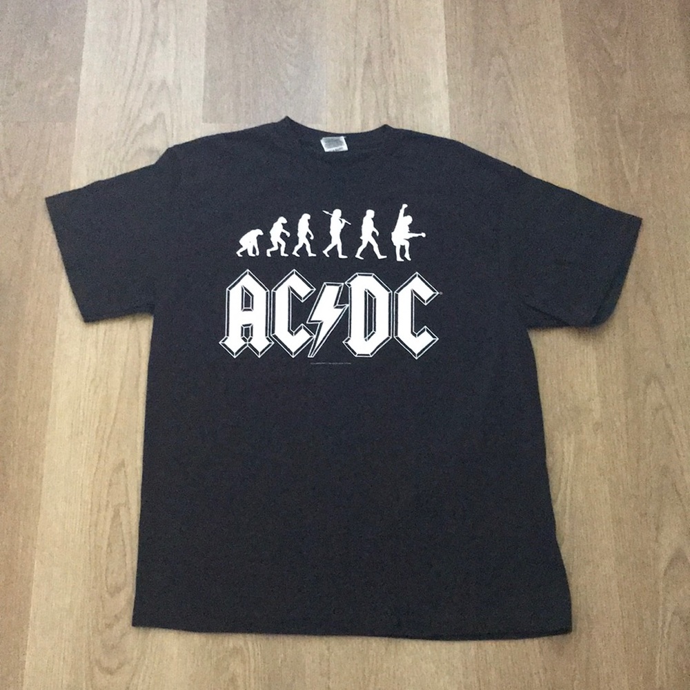 AC-DC Band 2012 “Evolution of Rock” black and white Shirt, Size L